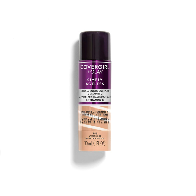 COVERGIRL+Olay Simply Ageless 3-in-1 Liquid Foundation Classic Ivory, 1 Ounce (packaging may vary)