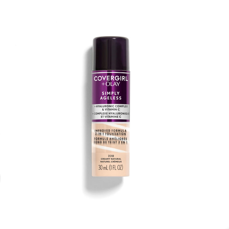 COVERGIRL+Olay Simply Ageless 3-in-1 Liquid Foundation Classic Ivory, 1 Ounce (packaging may vary)