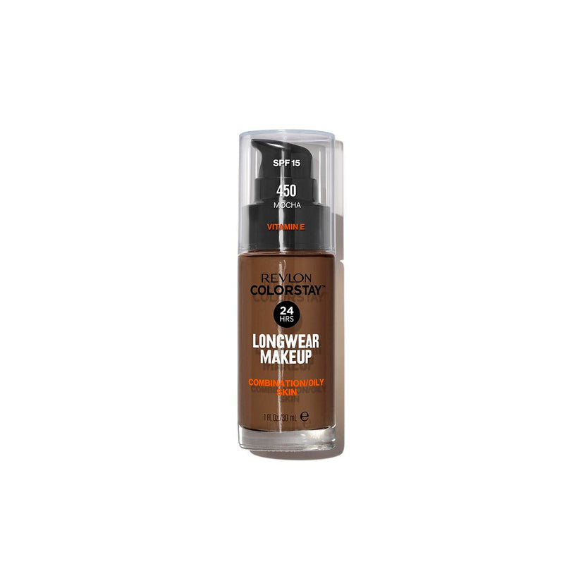 Revlon Liquid Foundation, ColorStay Face Makeup for Combination & Oily Skin, SPF 15, Medium-Full Coverage with Matte Finish, 200 Nude, 1 Fl Oz