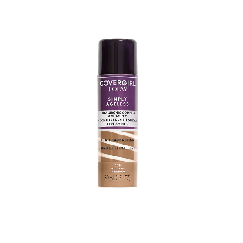 COVERGIRL+Olay Simply Ageless 3-in-1 Liquid Foundation Classic Ivory, 1 Ounce (packaging may vary)