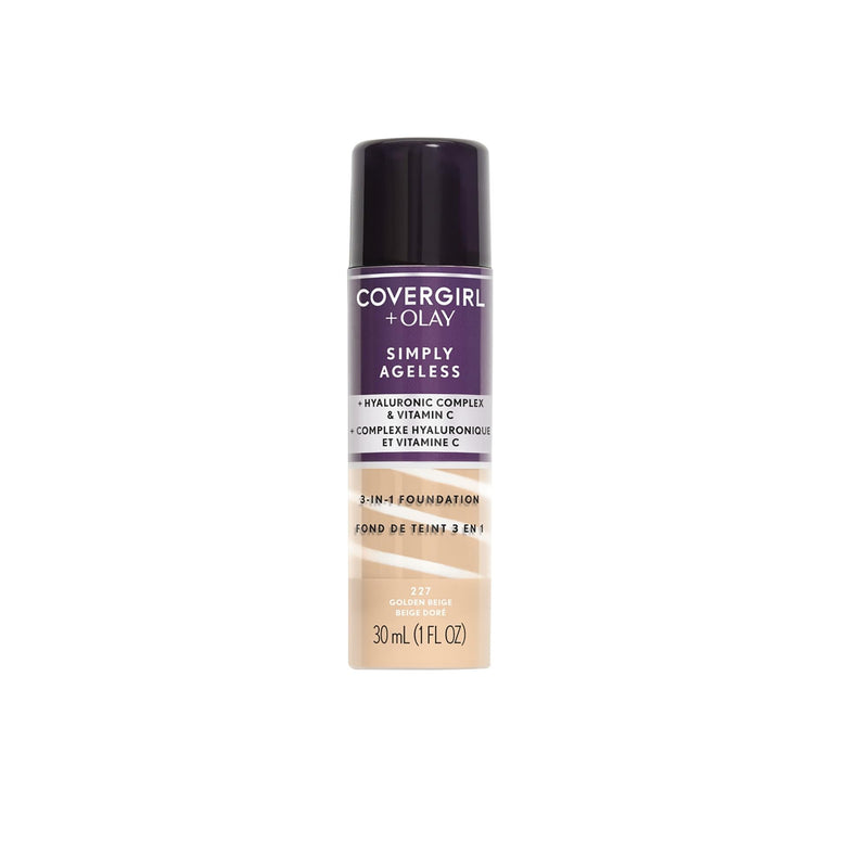 COVERGIRL+Olay Simply Ageless 3-in-1 Liquid Foundation Classic Ivory, 1 Ounce (packaging may vary)