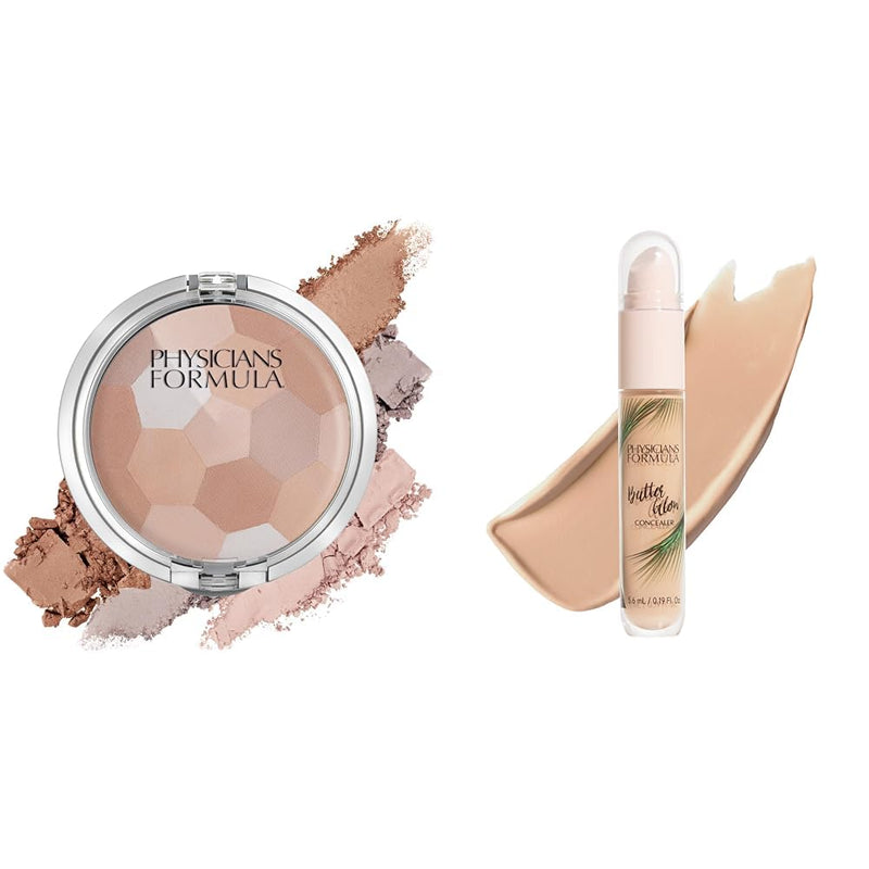 Physicians Formula Setting Powder Palette Multi-Colored Pressed Finishing Powder Translucent, Natural Coverage, Dermatologist Tested, Clinicially Tested