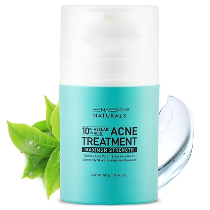 Acne Pimple Spot Treatment Cream: Cystic Hormonal Blackheads Blemish Remover for Face, Back and Body - with 10% Azelaic Acid - Teens 13-19 & Young Adult 20-30, 1.8 oz