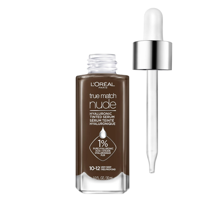 L'Oreal Paris True Match Nude Hyaluronic Tinted Serum Foundation with 1% Hyaluronic acid, Light 2-3, 1 fl. oz.