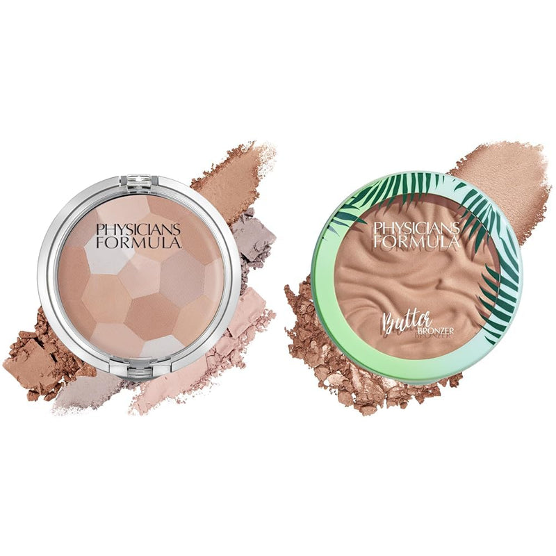 Physicians Formula Setting Powder Palette Multi-Colored Pressed Finishing Powder Translucent, Natural Coverage, Dermatologist Tested, Clinicially Tested