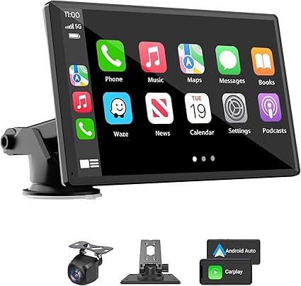 Portable Wireless Carplay Car Stereo, 7