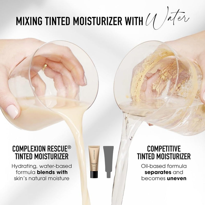 bareMinerals Complexion Rescue Tinted Moisturizer for Face with SPF 30, Hydrating Vegan Tinted Mineral Sunscreen with Hyaluronic Acid, Sheer-to-Light Coverage for Dewy, Healthy-Looking Skin