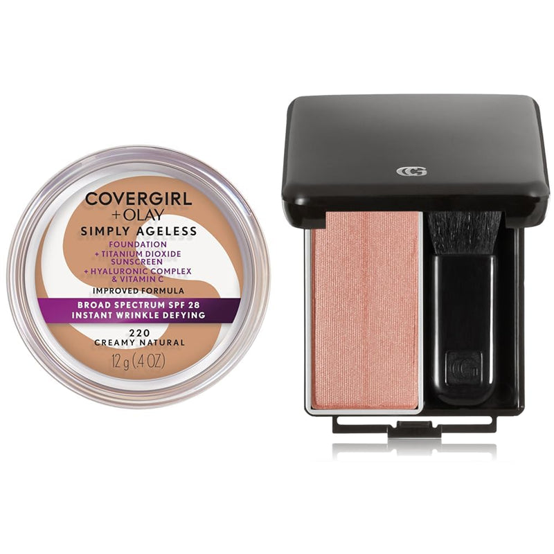 COVERGIRL & Olay Simply Ageless Instant Wrinkle-Defying Foundation, Creamy Natural 0.44 Fl Oz (Pack of 1)