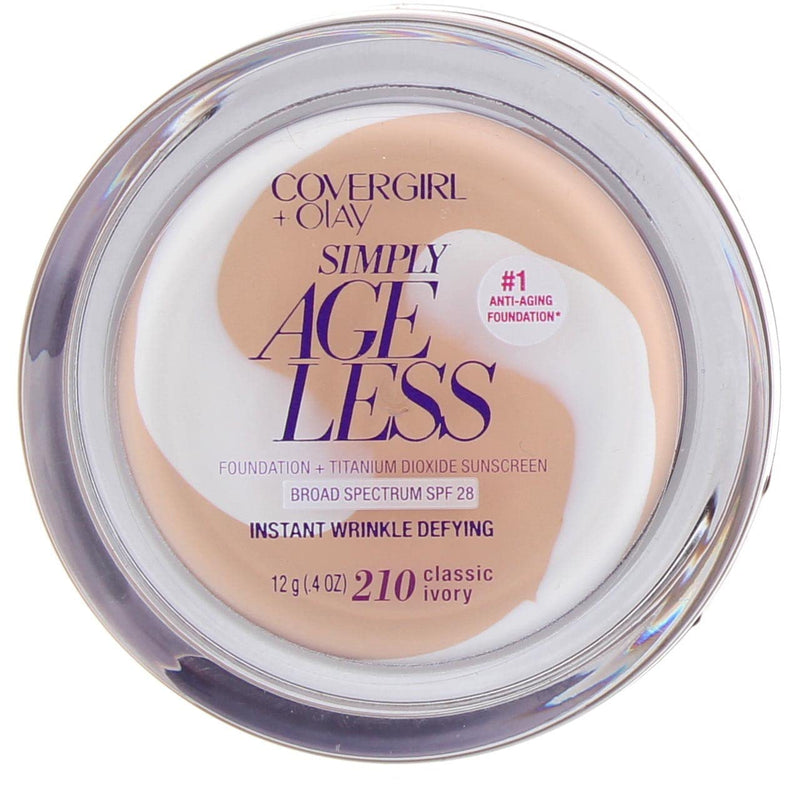 COVERGIRL & Olay Simply Ageless Instant Wrinkle-Defying Foundation, Creamy Natural 0.44 Fl Oz (Pack of 1)