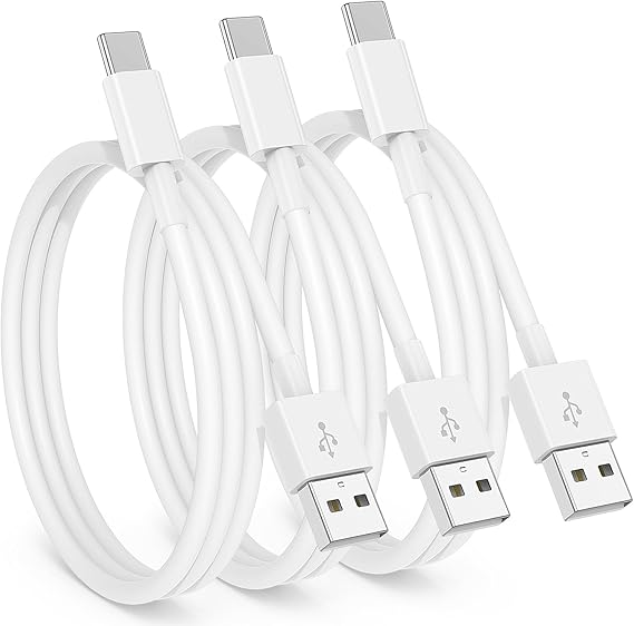 3 Pack Car Carplay Cable for iPhone 16 15 Pro Max 15 Plus,3FT USB to USB C Cable for Car Charger Adapter, Carplay USB C Cord Accessories Charging for iPad 10th Gen/iPad Pro Air 5th-White