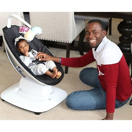 4moms MamaRoo Multi-Motion Baby Swing, Bluetooth Enabled with 5 Unique Motions, Sandstone