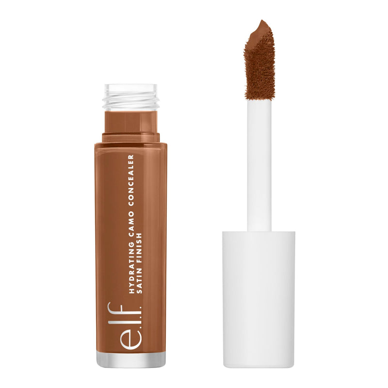 e.l.f. Hydrating Camo Concealer, Covers Blemishes & Under-Eye Circles, Full-Coverage & Delivers A Satin Finish, Vegan & Cruelty-Free, Light Ivory