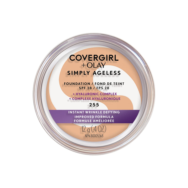 COVERGIRL & Olay Simply Ageless Instant Wrinkle-Defying Foundation, Creamy Natural 0.44 Fl Oz (Pack of 1)