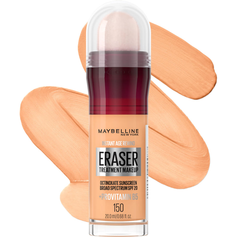 Maybelline Instant Age Rewind Eraser Treatment Makeup with SPF 18, Anti Aging Concealer Infused with Goji Berry and Collagen, Creamy Ivory, 1 Count