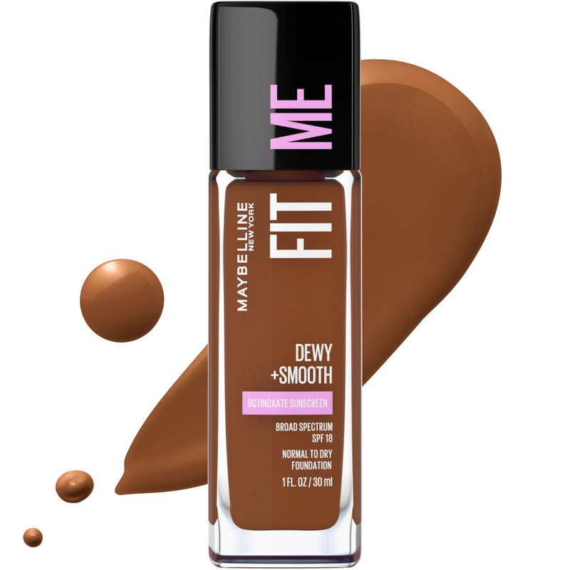 Maybelline Fit Me Dewy + Smooth Liquid Foundation Makeup, Classic Ivory, 1 Count (Packaging May Vary)