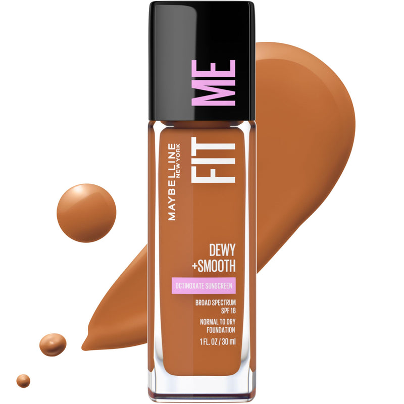 Maybelline Fit Me Dewy + Smooth Liquid Foundation Makeup, Classic Ivory, 1 Count (Packaging May Vary)