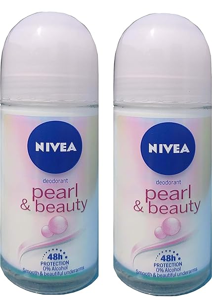 Nivea Pearl Beauty Roll On For Women, 50Ml (Pack Of 2)