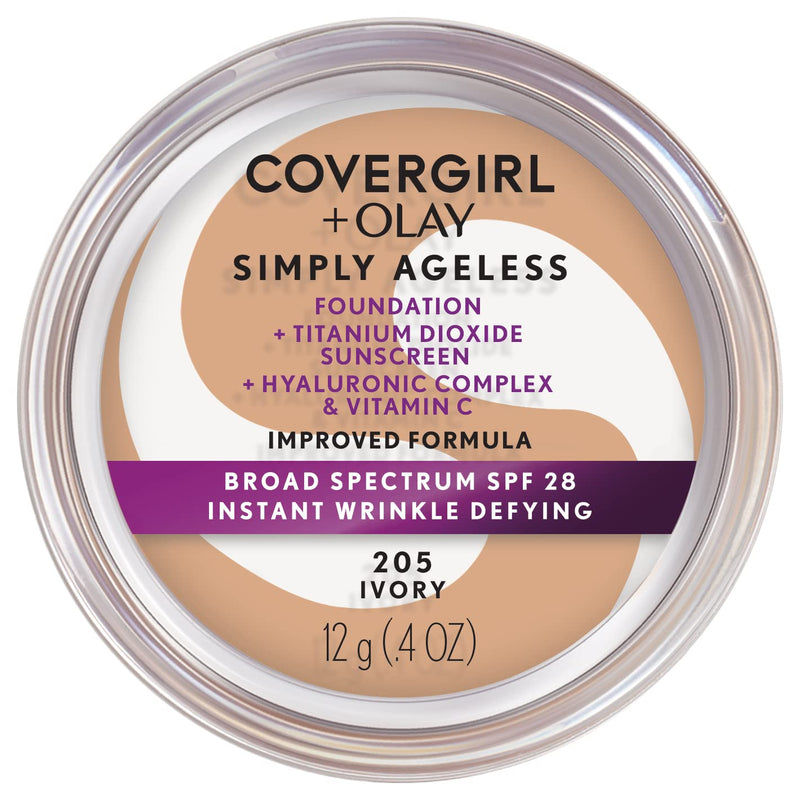 COVERGIRL & Olay Simply Ageless Instant Wrinkle-Defying Foundation, Creamy Natural 0.44 Fl Oz (Pack of 1)