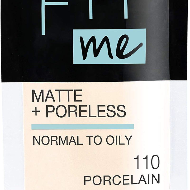 Maybelline Fit Me Matte + Poreless Liquid Oil-Free Foundation Makeup, Classic Ivory, 1 Count (Packaging May Vary)