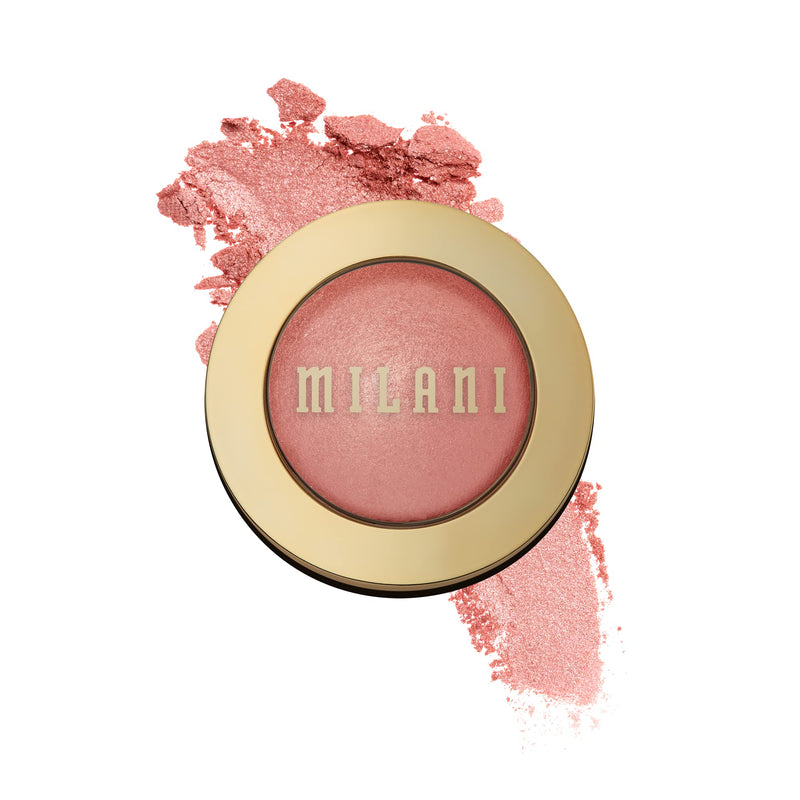 Milani Baked Blush, Powder Blush for Cheeks, Cruelty Free Makeup - Shape, Contour & Highlight Face for a Shimmery or Matte Finish -Dolce Pink
