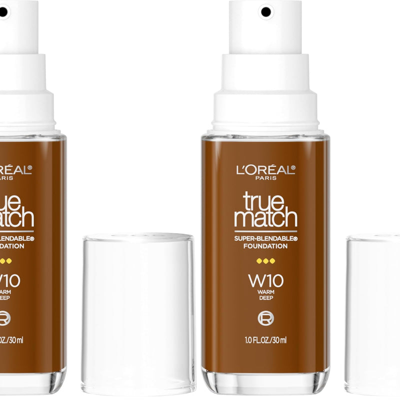 L'Oreal Paris True Match Super-Blendable Foundation, Medium Coverage Liquid Foundation Makeup, N3, Light Medium, 1 Fl Oz