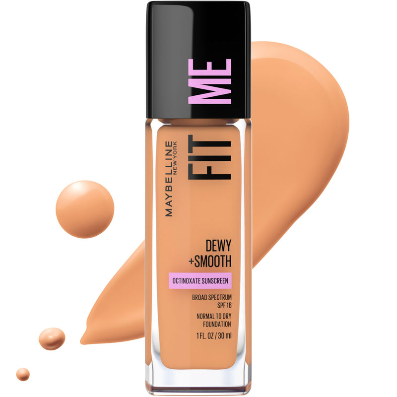Maybelline Fit Me Dewy + Smooth Liquid Foundation Makeup, Classic Ivory, 1 Count (Packaging May Vary)
