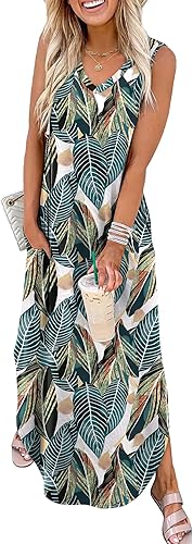 SAMPEEL Summer Dresses Maxi Dress Vacation Beach Sundresses 2025 with Pockets