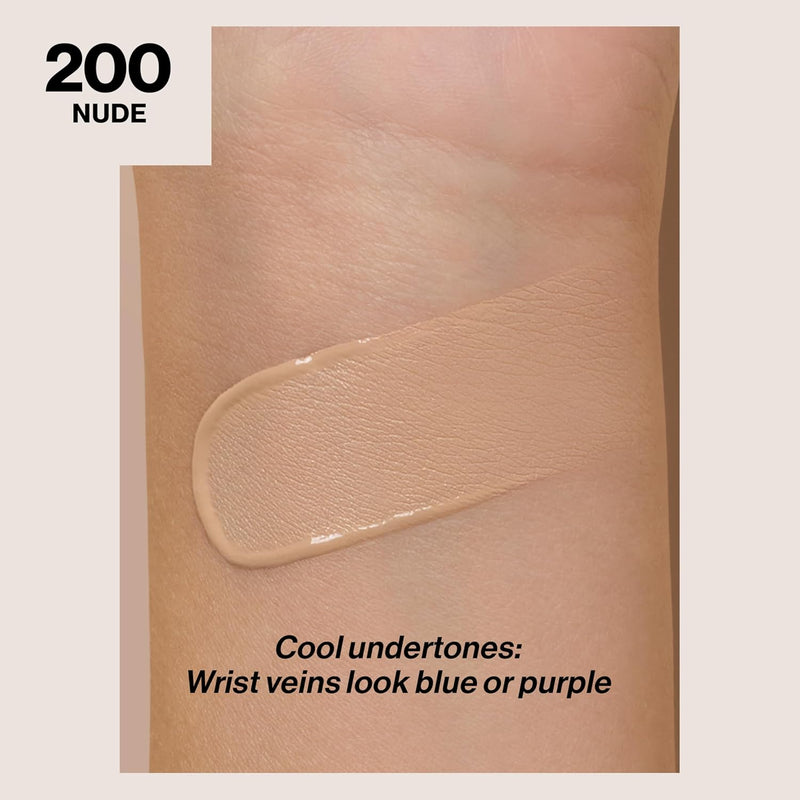 Revlon Liquid Foundation, ColorStay Face Makeup for Combination & Oily Skin, SPF 15, Medium-Full Coverage with Matte Finish, 200 Nude, 1 Fl Oz