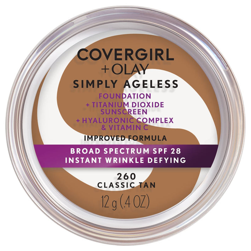 COVERGIRL & Olay Simply Ageless Instant Wrinkle-Defying Foundation, Creamy Natural 0.44 Fl Oz (Pack of 1)