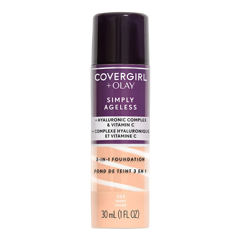 COVERGIRL+Olay Simply Ageless 3-in-1 Liquid Foundation Classic Ivory, 1 Ounce (packaging may vary)