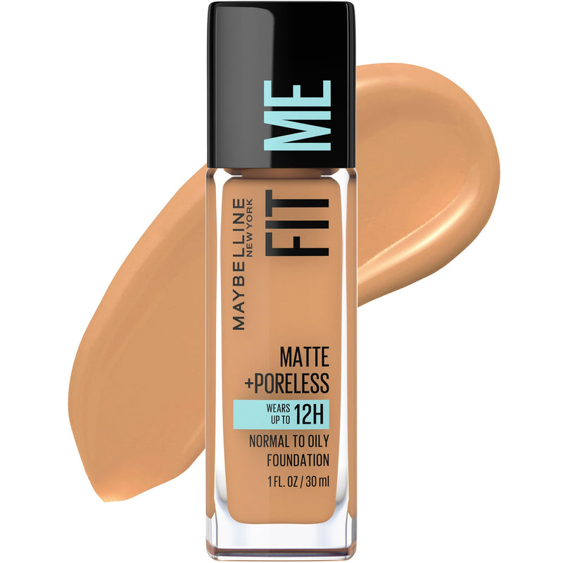 Maybelline Fit Me Matte + Poreless Liquid Oil-Free Foundation Makeup, Classic Ivory, 1 Count (Packaging May Vary)