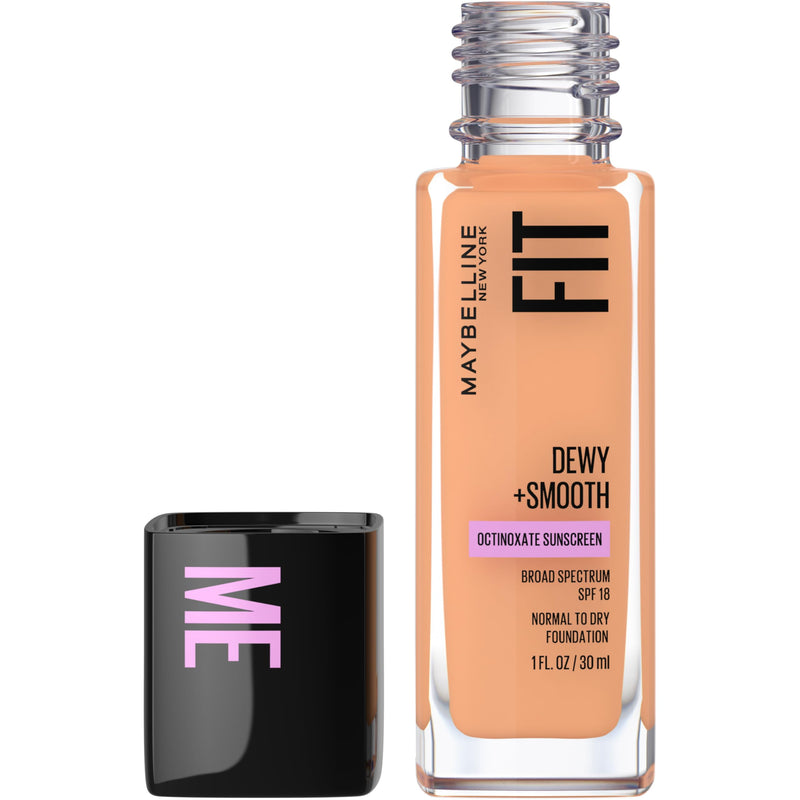 Maybelline Fit Me Dewy + Smooth Liquid Foundation Makeup, Classic Ivory, 1 Count (Packaging May Vary)