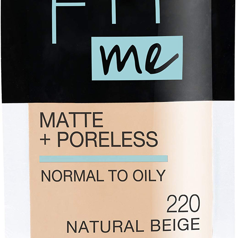Maybelline Fit Me Matte + Poreless Liquid Oil-Free Foundation Makeup, Classic Ivory, 1 Count (Packaging May Vary)