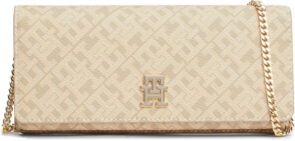 Tommy Hilfiger Monogram Clutch with Removable Chain