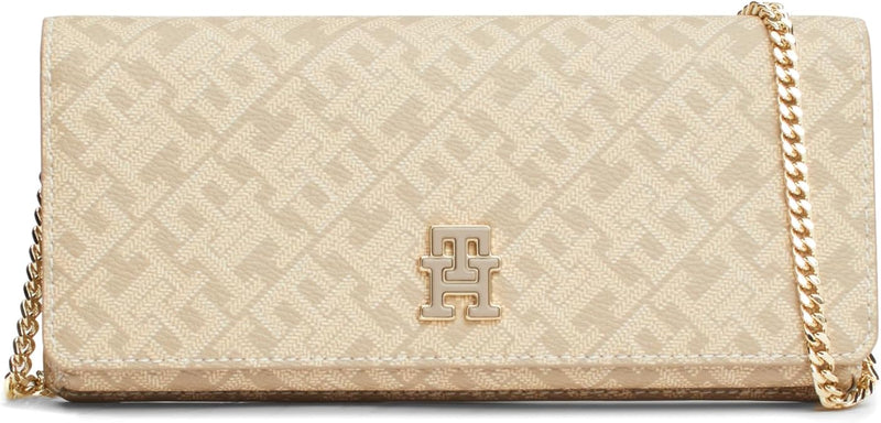 Tommy Hilfiger Monogram Clutch with Removable Chain