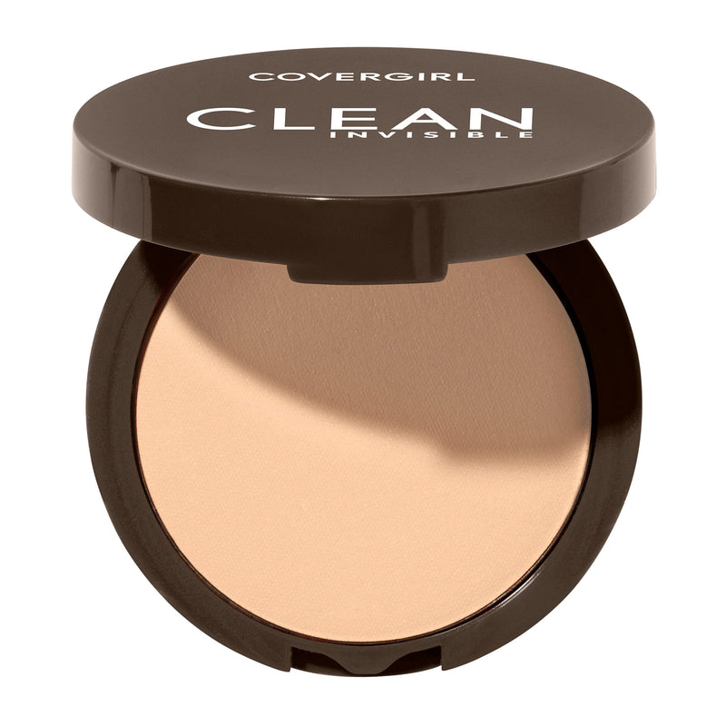 Covergirl Clean Invisible Pressed Powder, Lightweight, Breathable, Vegan Formula, Ivory 105, 0.38oz