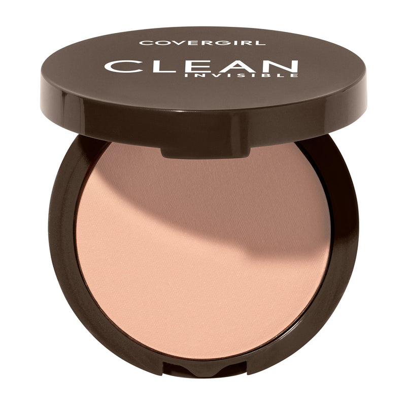 Covergirl Clean Invisible Pressed Powder, Lightweight, Breathable, Vegan Formula, Ivory 105, 0.38oz