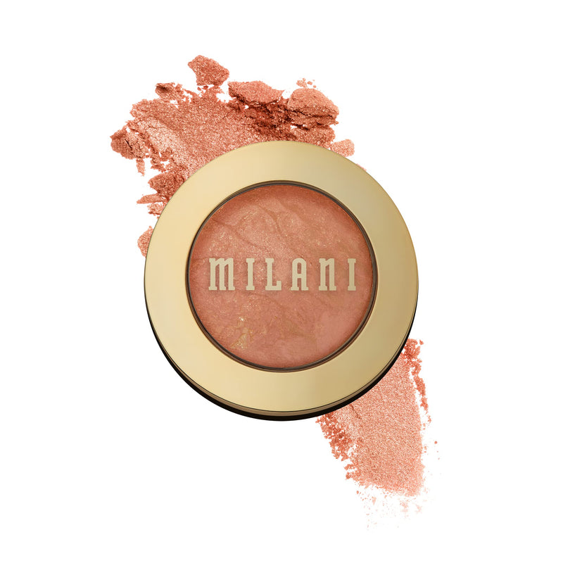 Milani Baked Blush, Powder Blush for Cheeks, Cruelty Free Makeup - Shape, Contour & Highlight Face for a Shimmery or Matte Finish -Dolce Pink