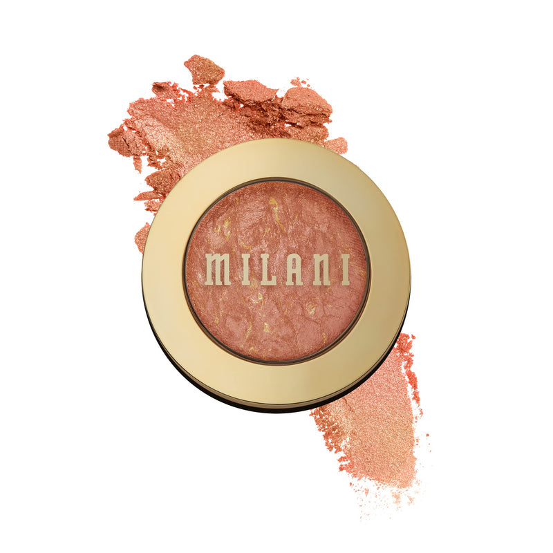 Milani Baked Blush, Powder Blush for Cheeks, Cruelty Free Makeup - Shape, Contour & Highlight Face for a Shimmery or Matte Finish -Dolce Pink
