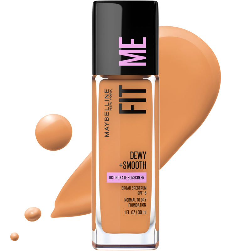Maybelline Fit Me Dewy + Smooth Liquid Foundation Makeup, Classic Ivory, 1 Count (Packaging May Vary)
