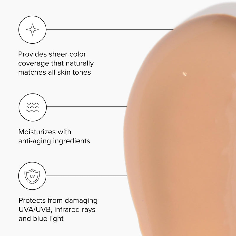DRMTLGY Anti-Aging Tinted Moisturizer SPF 46 – Sheer Face Sunscreen & Lightweight Makeup with Broad Spectrum UV Protection – Hydrating Skin Care & Face Moisturizer – 1.7 oz