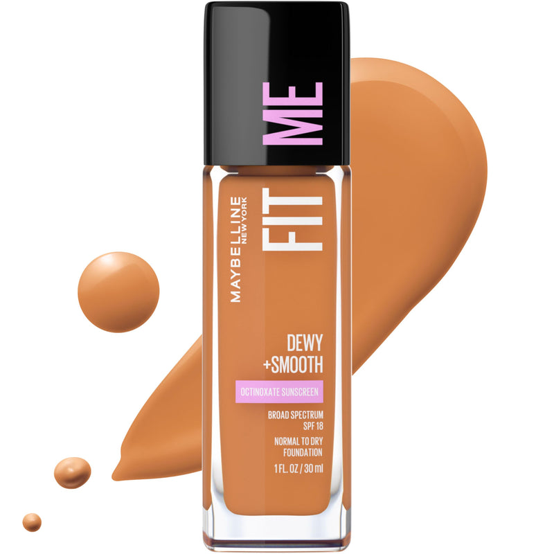 Maybelline Fit Me Dewy + Smooth Liquid Foundation Makeup, Classic Ivory, 1 Count (Packaging May Vary)