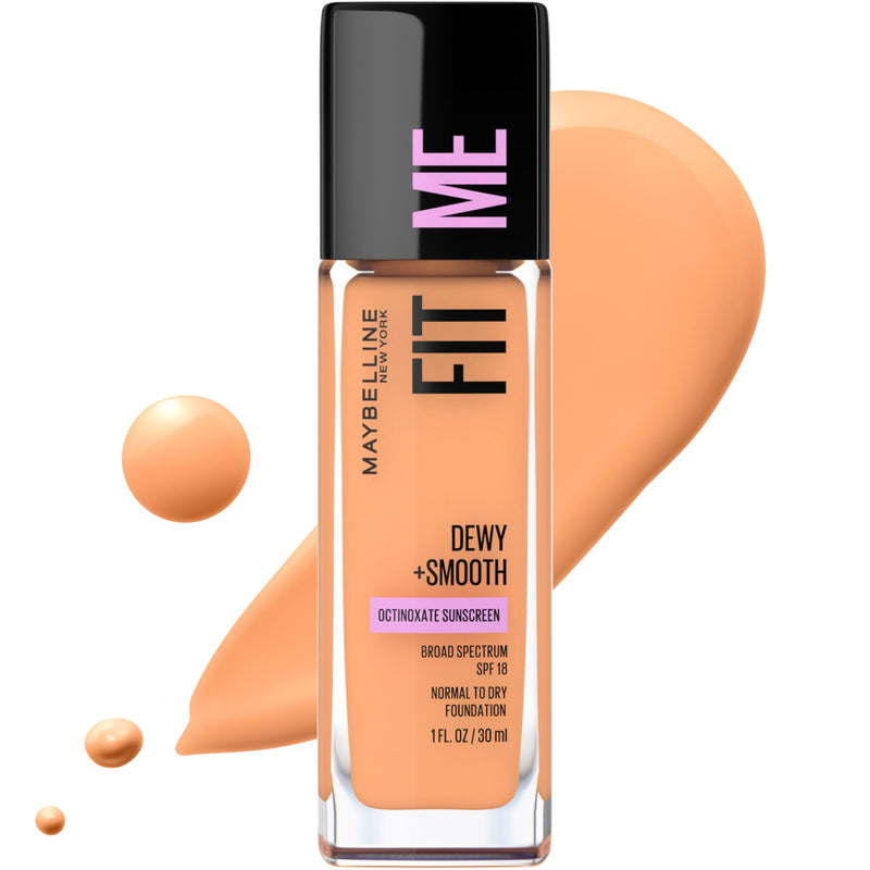 Maybelline Fit Me Dewy + Smooth Liquid Foundation Makeup, Classic Ivory, 1 Count (Packaging May Vary)