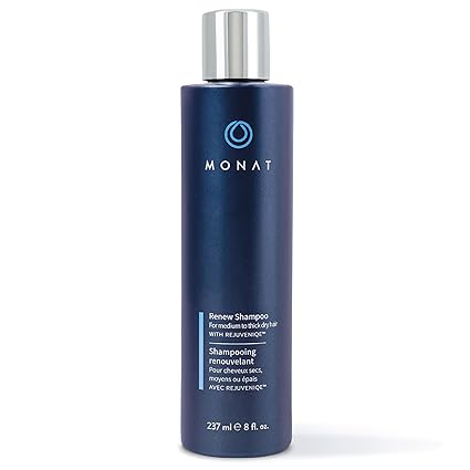 MONAT Renew Shampoo Infused with Rejuveniqe® - Moisturizing Shampoo w/Omega Fatty Acids for Medium to Thick Hair. Shine-enhancing, Ultra-hydrating Lather for Dry Hair - Net Wt. 237 ml / 8.0 fl. oz.