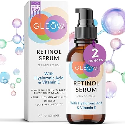 Retinol Serum for Face with Hyaluronic Acid, Retinol for Face Is Suitable for All Skin Types, Hydrating Serum Women and Men Plumps Youthful Appearance 2oz