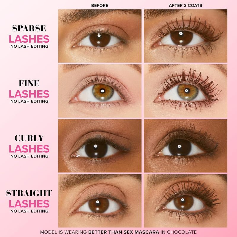 Too Faced Better Than Sex Volumizing Mascara | Volume, Length + Peptides