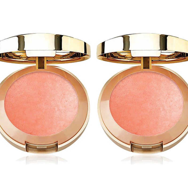 Milani Baked Blush, Powder Blush for Cheeks, Cruelty Free Makeup - Shape, Contour & Highlight Face for a Shimmery or Matte Finish -Dolce Pink
