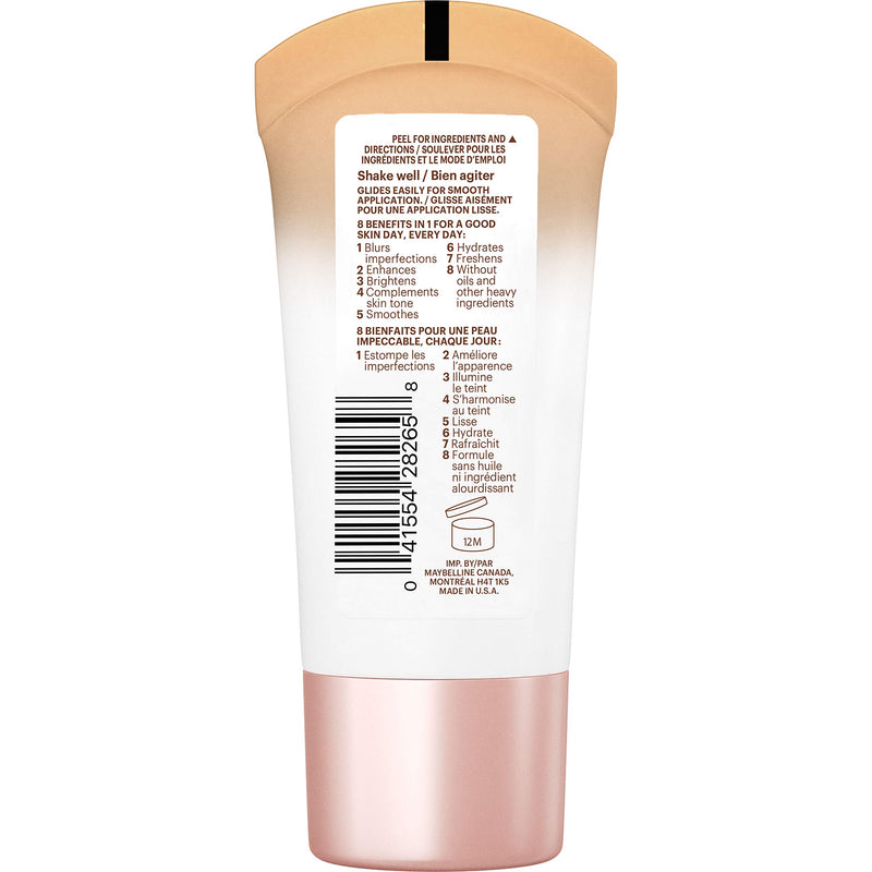 Maybelline Dream Fresh Skin Hydrating BB cream, 8-in-1 Skin Perfecting Beauty Balm with Broad Spectrum SPF 30, Sheer Tint Coverage, Oil-Free, Light/Medium, 1 Fl Oz