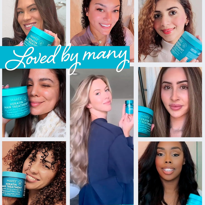 MAREE Hair Mask for Damaged Hair - Keratin Treatment Conditioner - Extremely Deep Conditioning Mask, Hydrating & Repairing, Keratina Mascarilla Para el Cabello